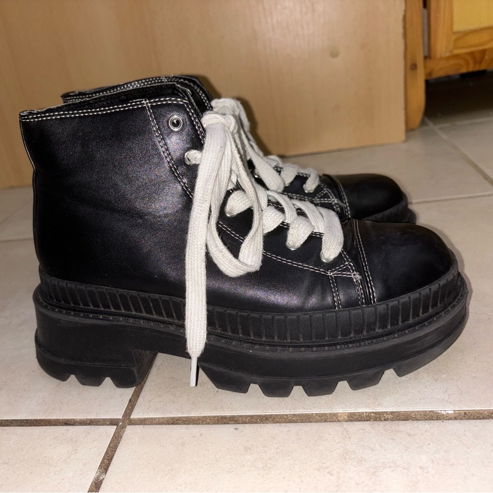 MIA Chunky Black Platform Boots Gothic